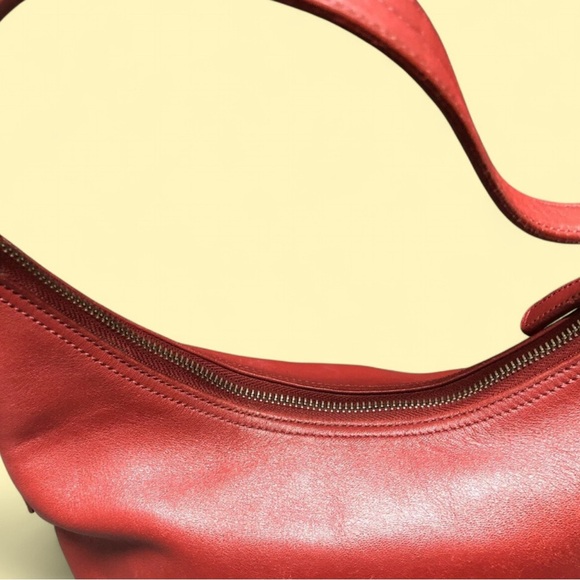 Coach Vintage Red Leather Duffle Sac Bucket Bag - Picture 7 of 13